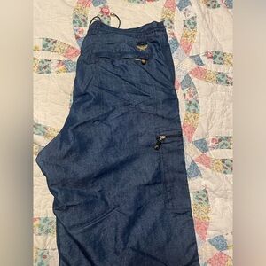 Men’s MCM rare gold wax denim shorts